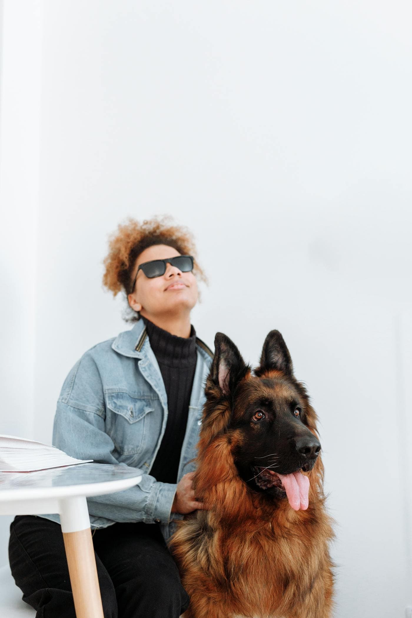A pet owner with their dog